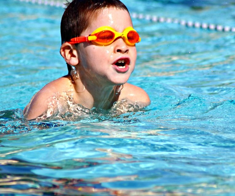 Blue Boys Swimming Transparent Clear Pools Water