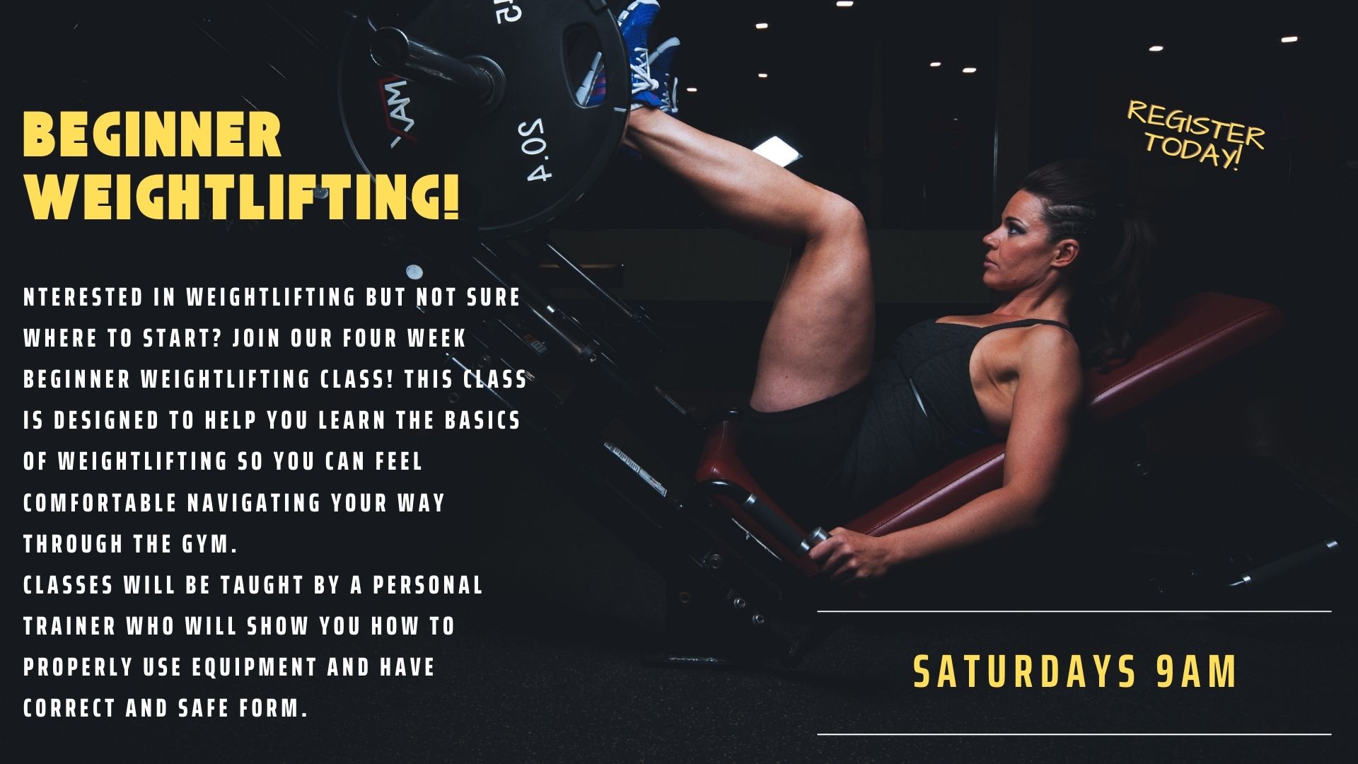 TV weightlifting flyer