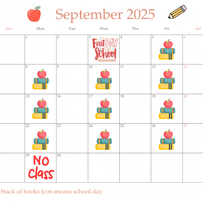 2025 Preschool Calendar